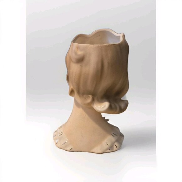 NATIONAL POTTERIES, Head vase Blonde (#C5938)-Rare - Picture 3 of 7